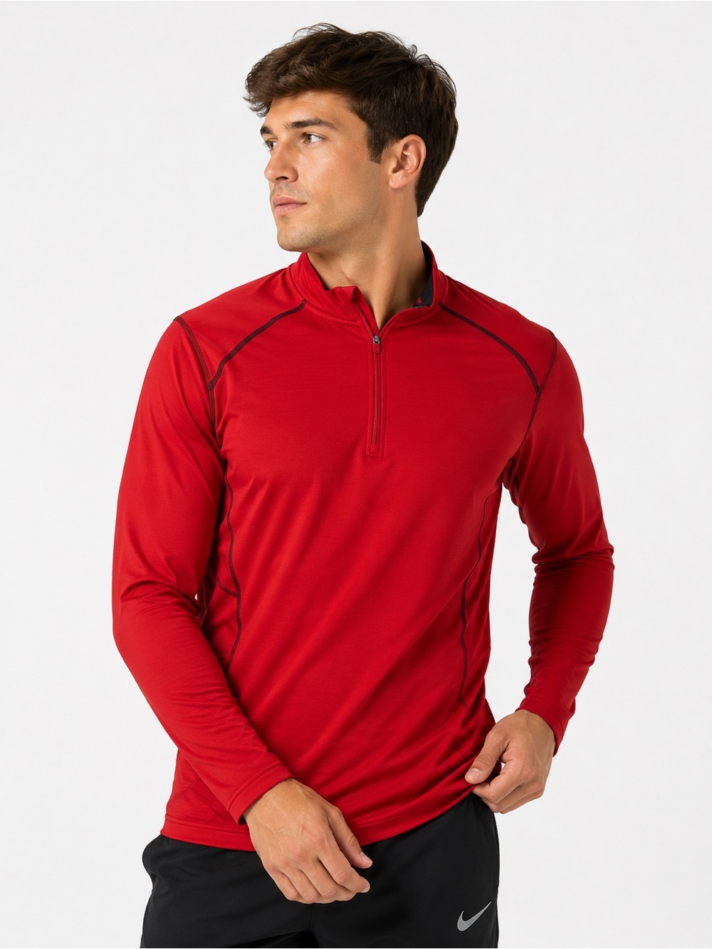 Nike Pro Fitted 1/4-Zip Pullover Training Top 
Red/Black